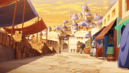 Cartoon City With Castle