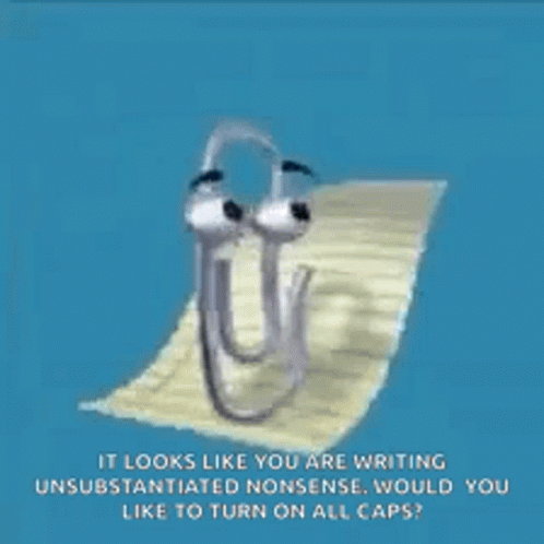 Cartoon Clippy It Looks Like You Are Writing GIF