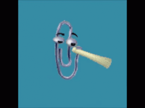 Cartoon Clippy Telescope GIF