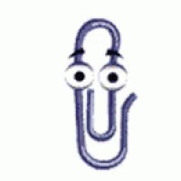 Cartoon Clippy Wink Eyes GIF