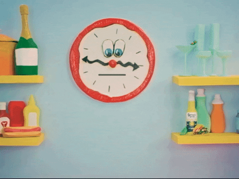 Cartoon Clock Good Evening GIF