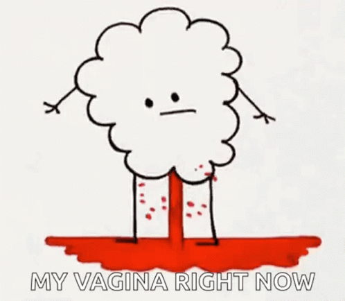 Cartoon Cloud with Blood