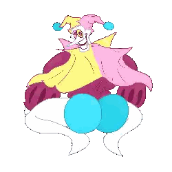 Cartoon Clown with Blue Balls