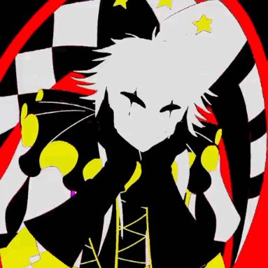 Cartoon Clown With White Mask