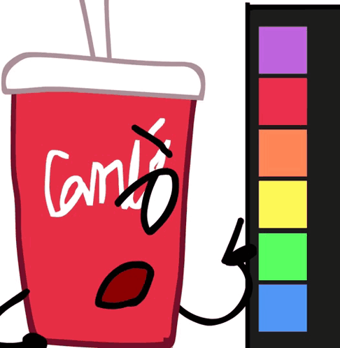 Cartoon Coca Cola Cup With Straw
