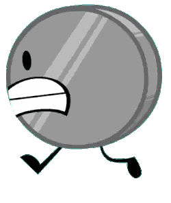 Cartoon Coin With Face and Arms