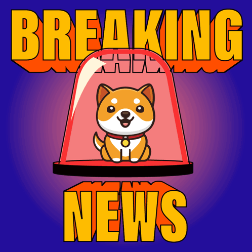 Cartoon Corgi Breakin News Alert GIF