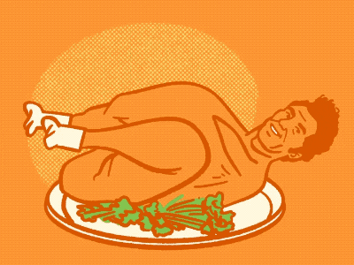 Cartoon Cosmo Kramer Turkey Wave GIF