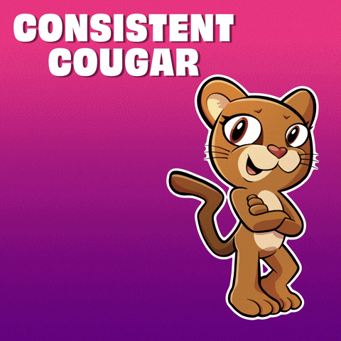 Cartoon Cougar With Words Consistent Cougar Behind It