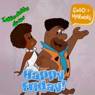 Cartoon Couple Happy Friday GIF