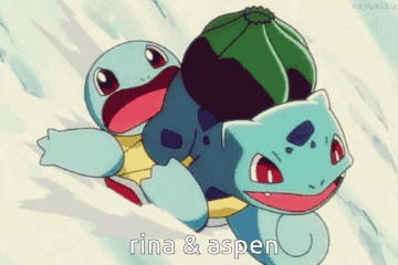 Cartoon Couple Saying Rina & Aspen
