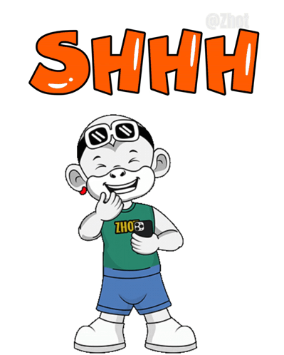 Cartoon Covering Mouth Saying Shhh
