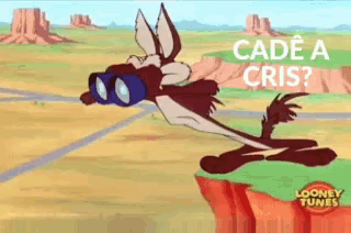 Cartoon Coyote Flying Over Cliff