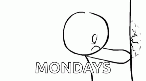 Cartoon Crab With Monday Sign GIF