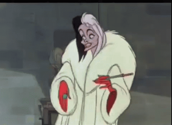 Cartoon Cruella Smoking Cigarette GIF