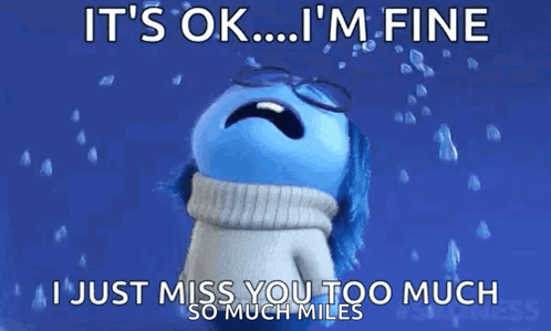 Cartoon Crying It's Ok I Miss You Too Much