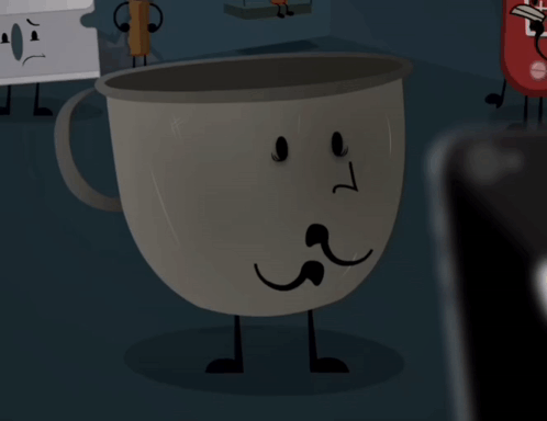 Cartoon Cup With Face and Arms