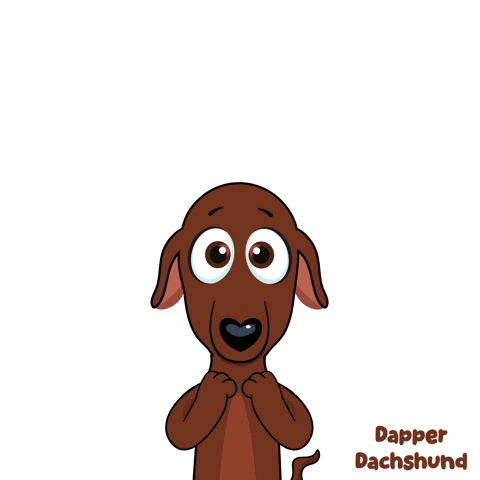 Cartoon Dachshund With Yes Sign