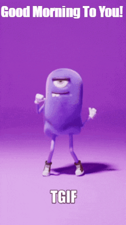 Cartoon Dancing Says Good Morning TGIF GIF