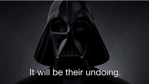 Cartoon Darth Vader No Undoing GIF