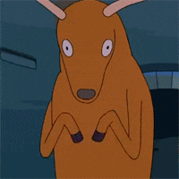 Cartoon Deer Holding Cell Phone