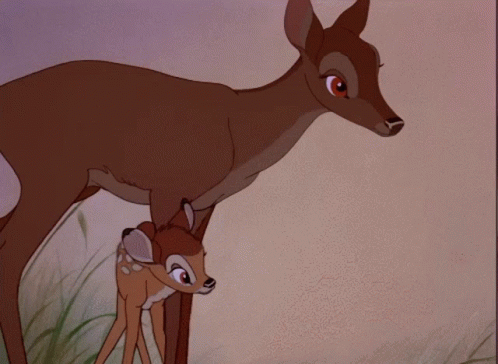 Cartoon Deer Standing Beside Chipmunk