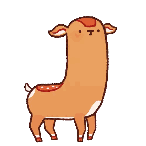 Cartoon Deer With I Face