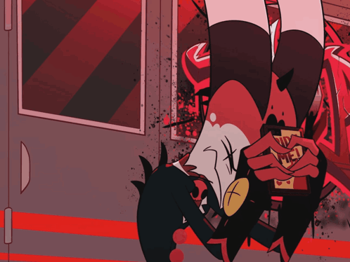 Cartoon Devil Holding Cigarette GIF