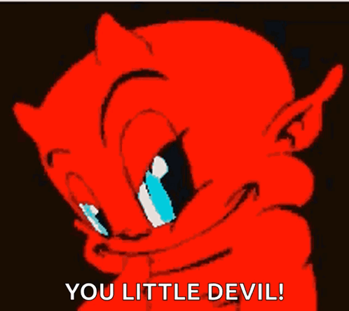 Cartoon Devil Saying You Little Devil GIF