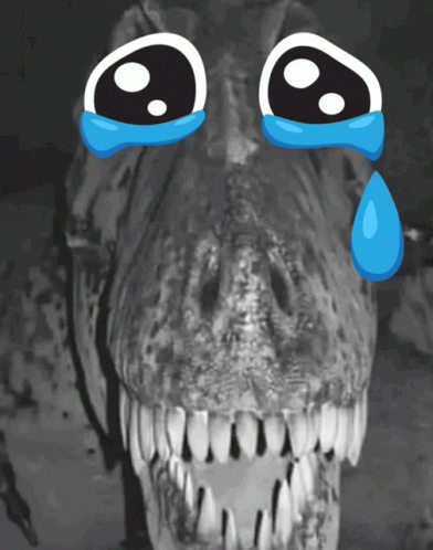 Cartoon Dinosaur Crying GIF