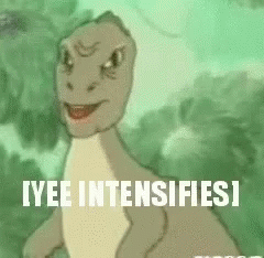 Cartoon Dinosaur Iyee Intensifies GIF