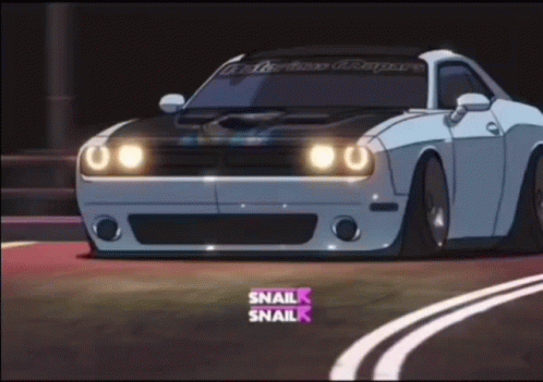 Cartoon Dodge Challenger Snailk Snail GIF