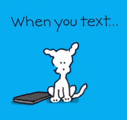 Cartoon Dog By Cell Phone Boop Beep GIF