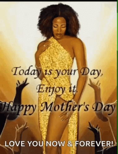 Cartoon Dog Holding Flowers Happy Mother's Day GIF
