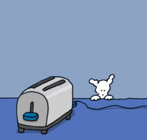 Cartoon Dog Holding Toast Saying A Toast To You