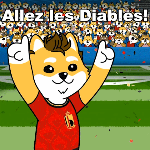 Cartoon Dog in Red Jersey With Letter B