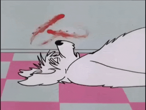 Cartoon Dog Is Dizzy GIF