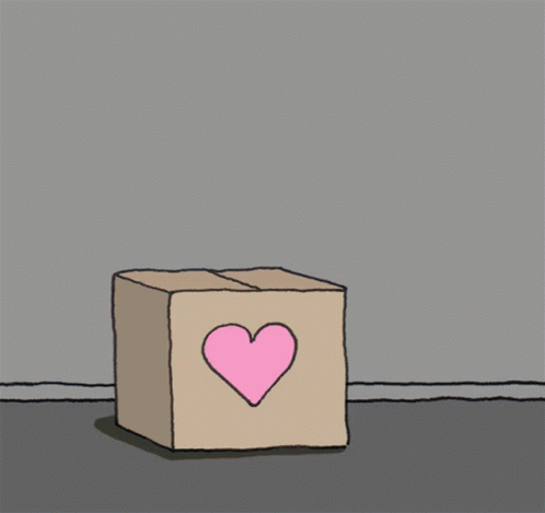 Cartoon Dog Jumping Out of Cardboard Box