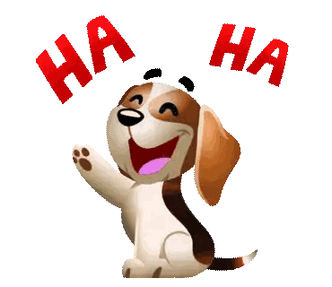 Cartoon Dog Laughing Ha Ha