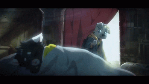 Cartoon Dog Looking Out Window