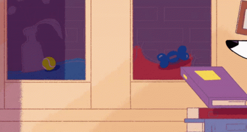 Cartoon Dog Looking Out Window