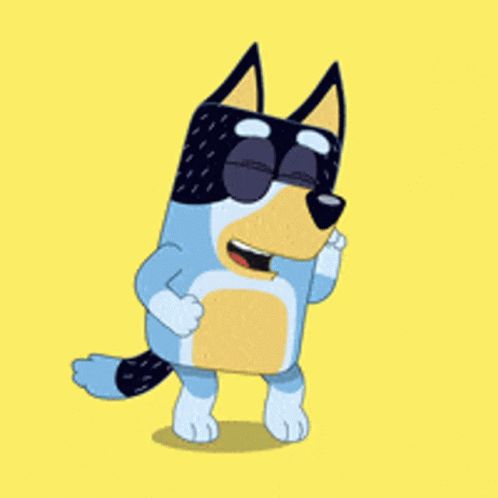 Cartoon Dog Running on Yellow Background