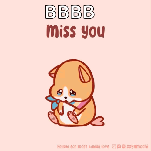 Cartoon Dog Saying Bbb Miss You GIF