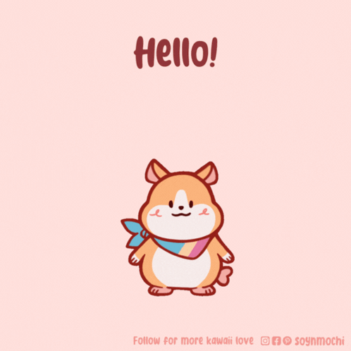 Cartoon Dog Saying Hello GIF