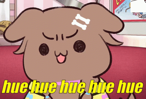 Cartoon Dog Saying Hue Hue Hue Hue GIF