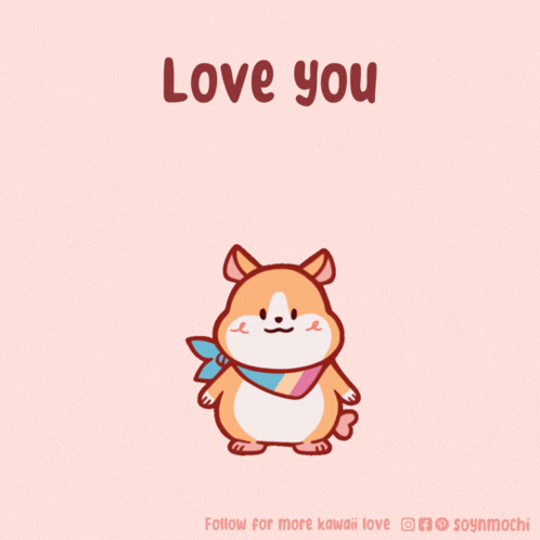 Cartoon Dog Saying Love You GIF