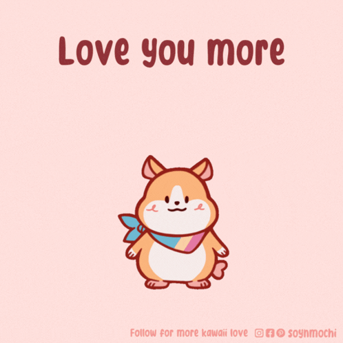 Cartoon Dog Saying Love You More GIF