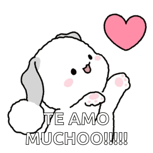 Cartoon Dog Saying Te Amo Muchoo