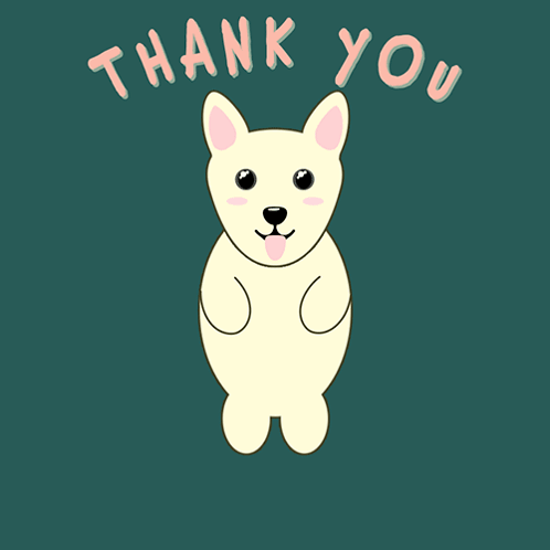 Cartoon Dog Saying Thank You So Much