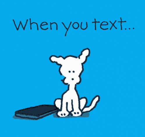 Cartoon Dog Says Boop Beep Beside Phone